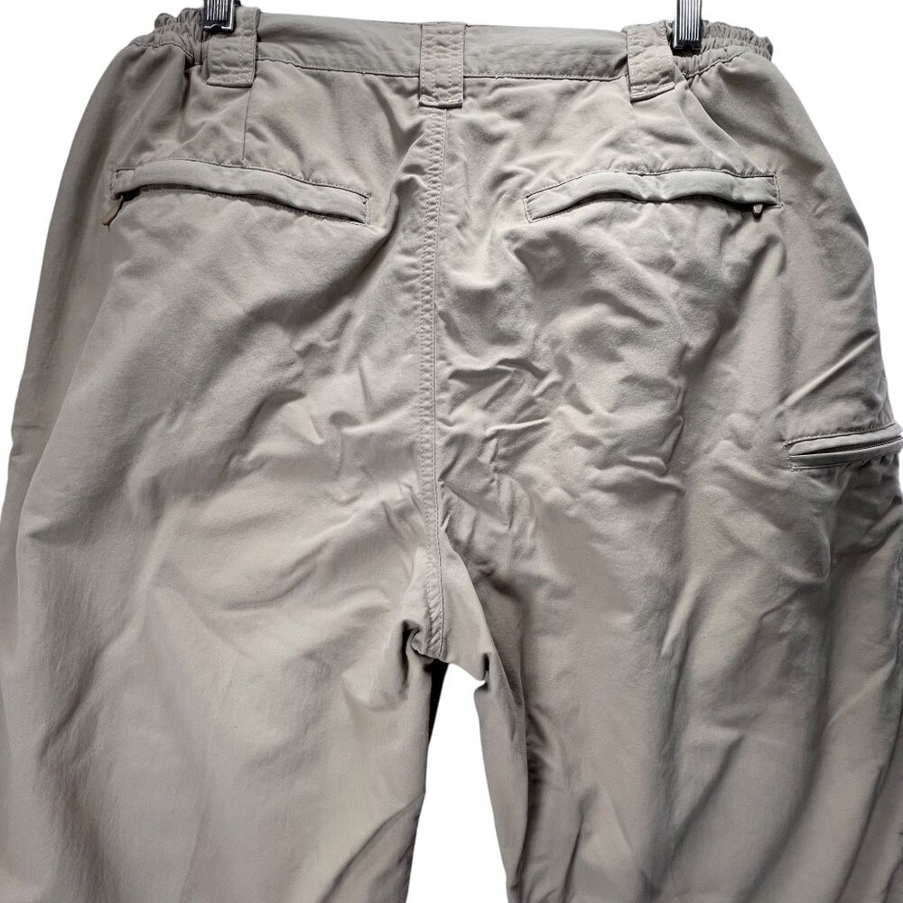 Cabelas Womens Outdoor Hiking Pants Zipper Pockets 12 Nylon Beige Active - Picture 3 of 13
